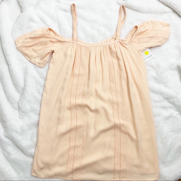 NWT Kimchi Blue Cold Shoulder Flowy Color Dress - Picture 3 of 7